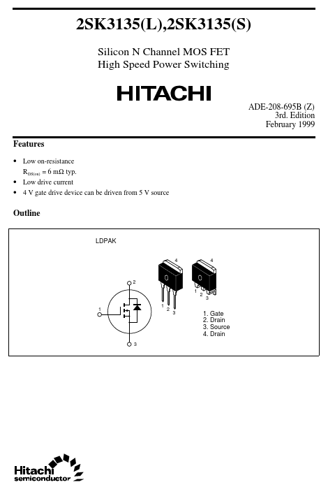 2SK3135L Hitachi Semiconductor