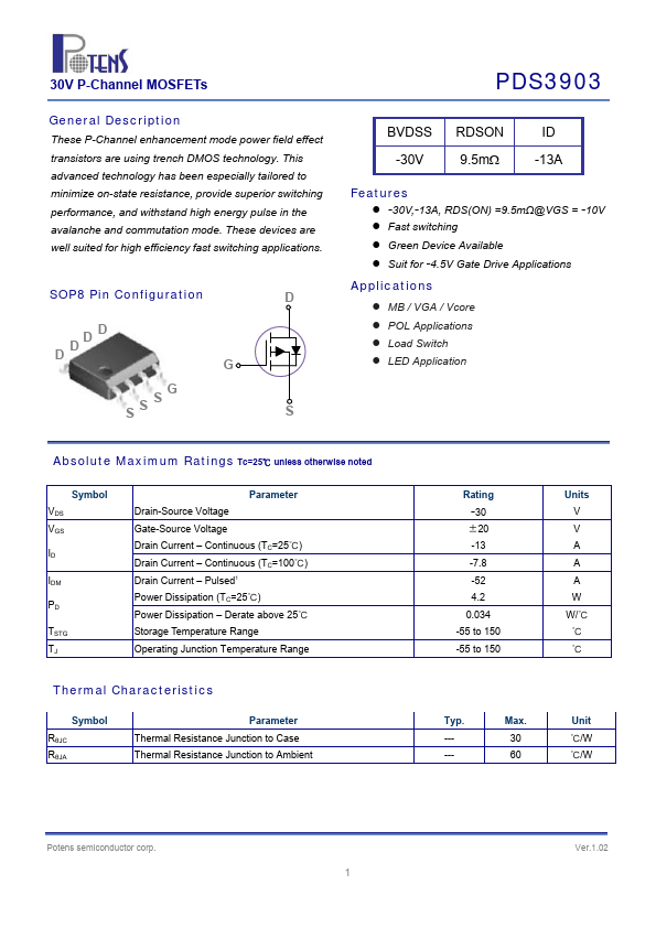 PDS3903 Potens semiconductor
