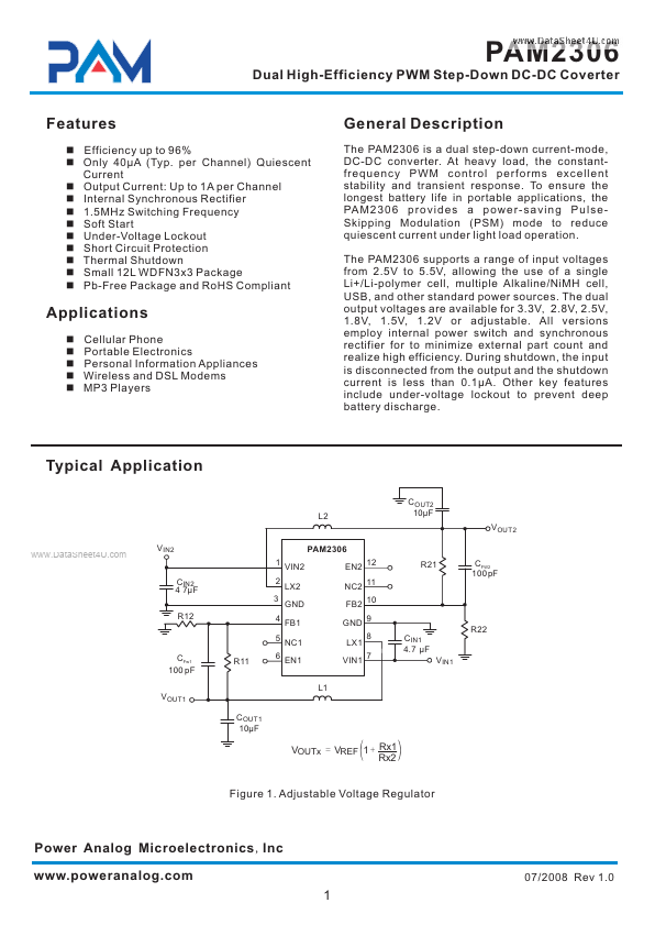 PAM2306 Power Analog Micoelectronics