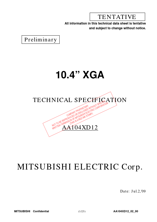 <?=AA104XD12?> डेटा पत्रक पीडीएफ