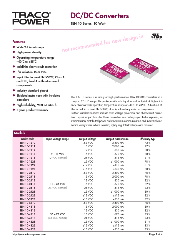 <?=TEN10-4823?> डेटा पत्रक पीडीएफ