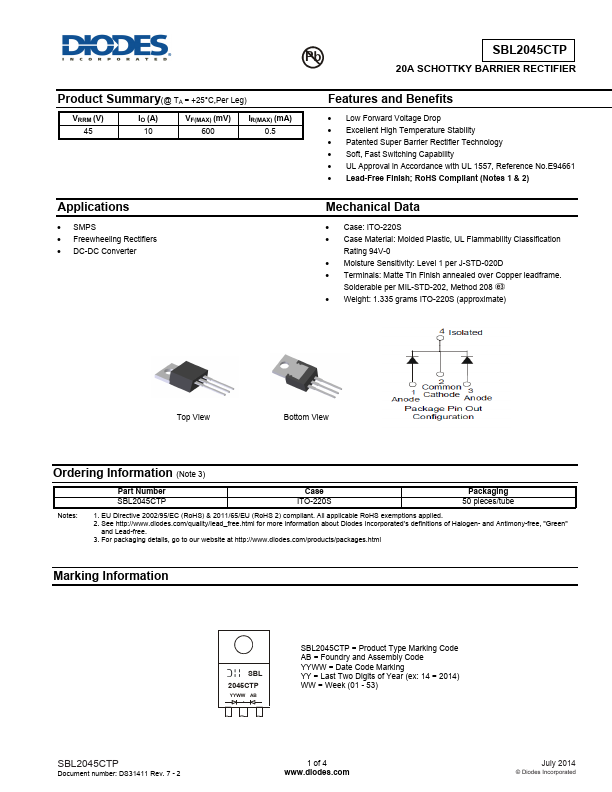 SBL2045CTP