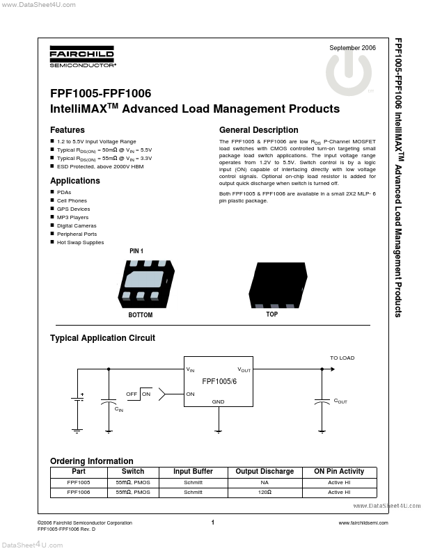 FPF1005 Fairchild Semiconductor