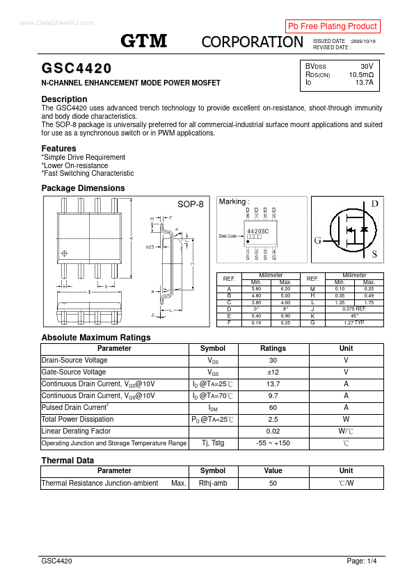 <?=GSC4420?> डेटा पत्रक पीडीएफ