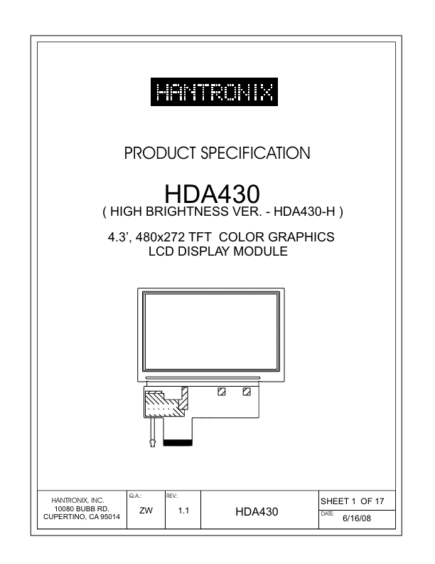 <?=HDA430-H?> डेटा पत्रक पीडीएफ