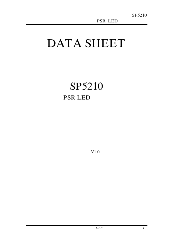 <?=SP5210?> डेटा पत्रक पीडीएफ