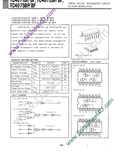 <?=TC4075BP?> डेटा पत्रक पीडीएफ