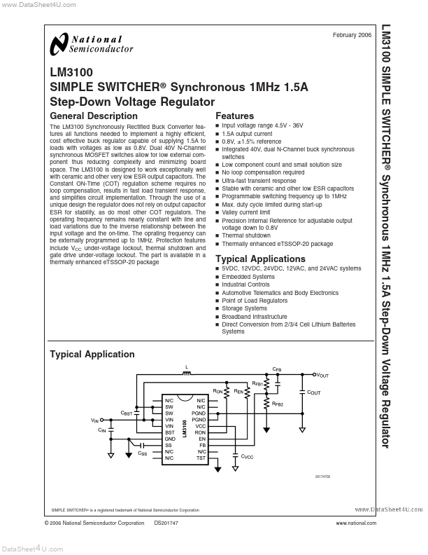 LM3100 National Semiconductor