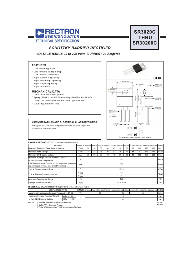 SR3035C Rectron Semiconductor