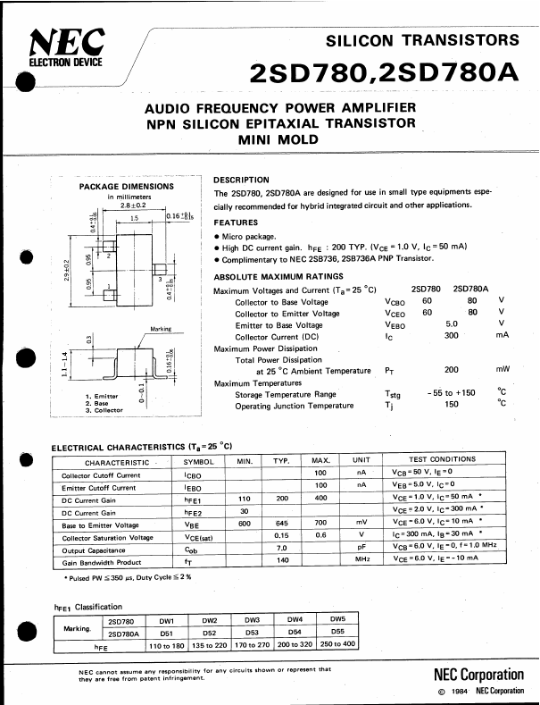 2SD780A NEC