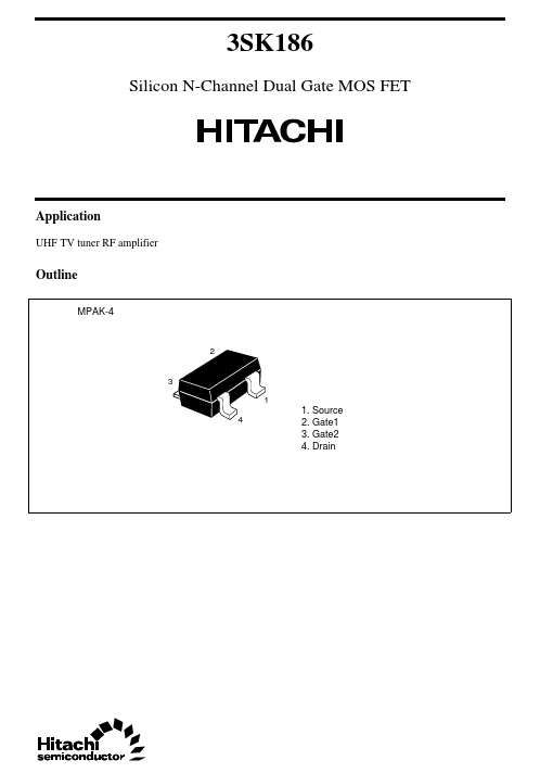 3SK186 Hitachi Semiconductor