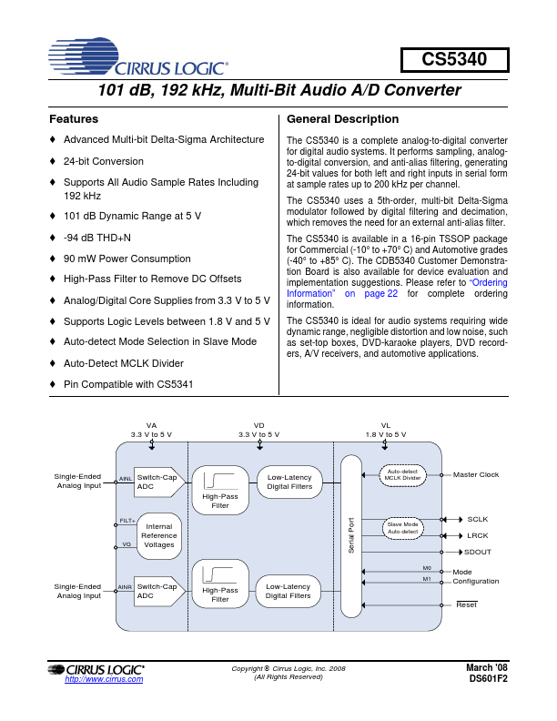 CS5340 Cirrus Logic