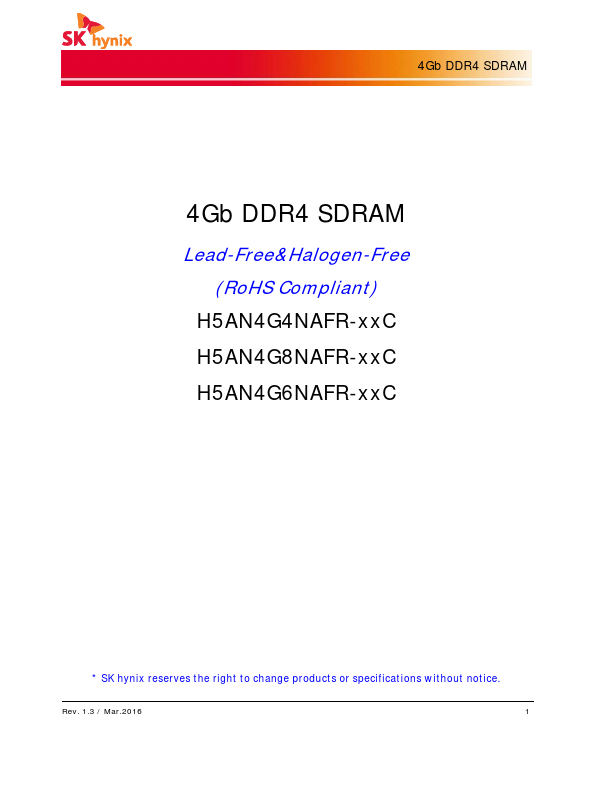 <?=H5AN4G4NAFR-xxC?> डेटा पत्रक पीडीएफ