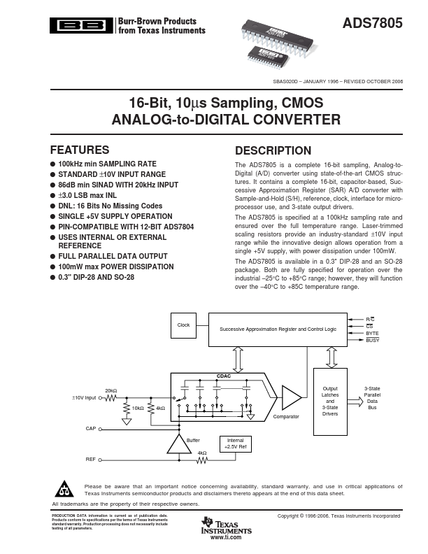 ADS7805 Burr-Brown Corporation