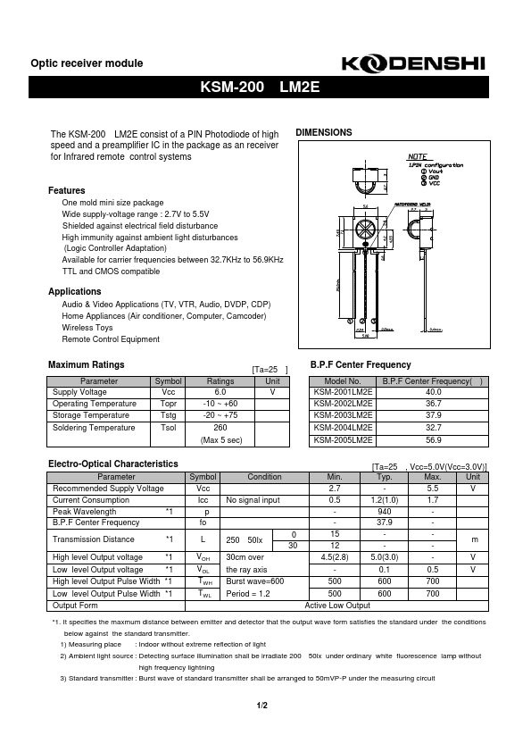 <?=KSM-2005LM2E?> डेटा पत्रक पीडीएफ