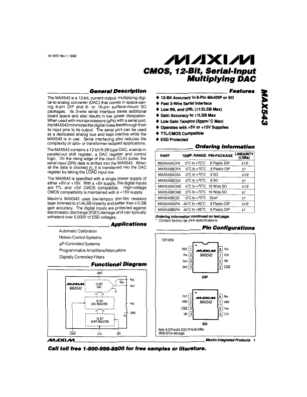 MAX543 Maxim