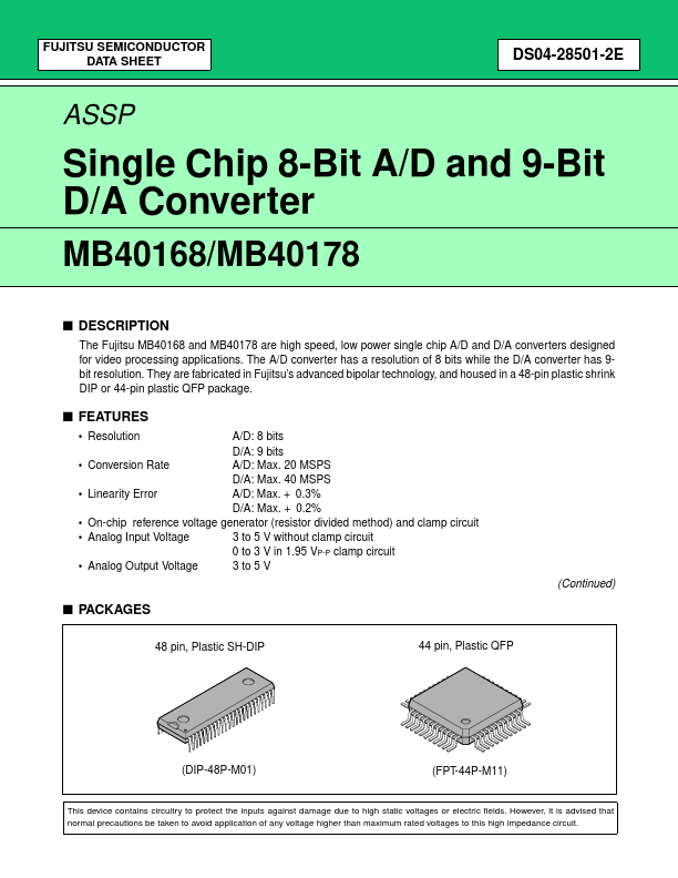 MB40168 Fujitsu Media Devices Limited