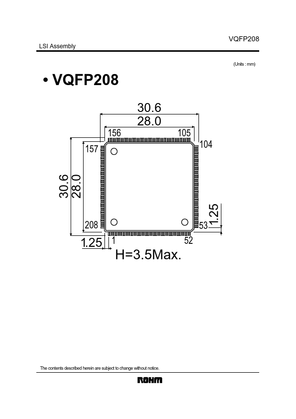 <?=VQFP208?> डेटा पत्रक पीडीएफ