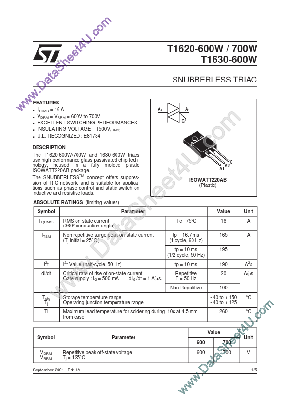 T1620-700W ST Microelectronics