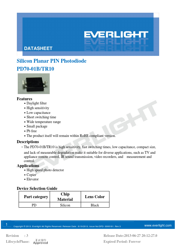 PD70-01B-TR10 Everlight Electronics