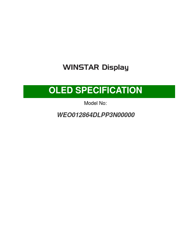 WEO012864DLPP3N00000 Winstar