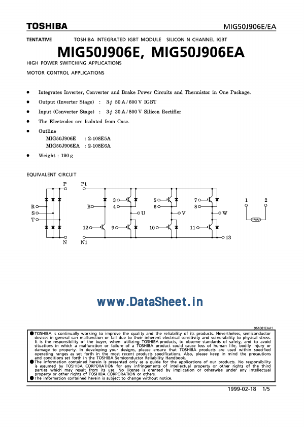 <?=MIG50J906E?> डेटा पत्रक पीडीएफ