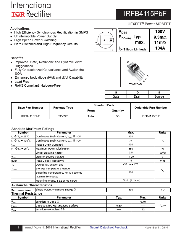 IRFB4115PBF