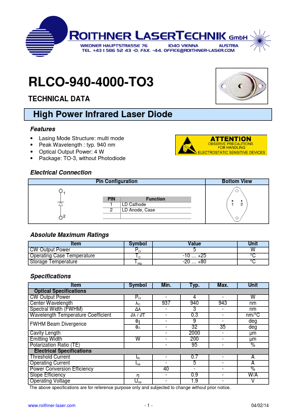 <?=RLCO-940-4000-TO3?> डेटा पत्रक पीडीएफ
