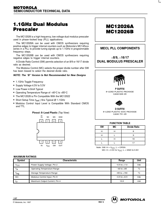 MC12026B Motorola