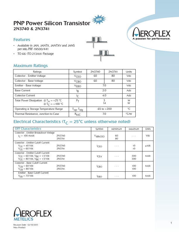 2N3740 Aeroflex