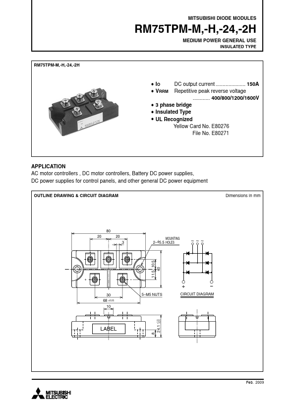 RM75TPM-2H Mitsubishi