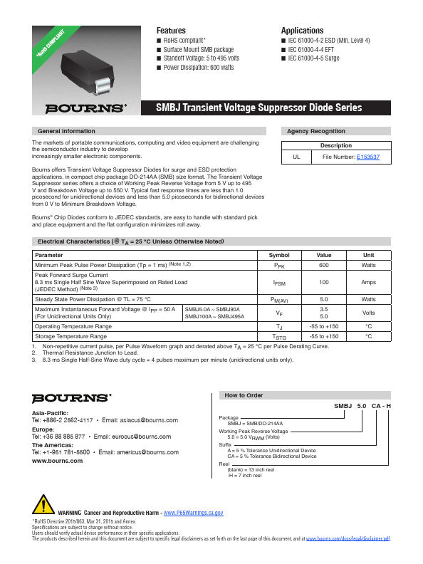 SMBJ300A BOURNS