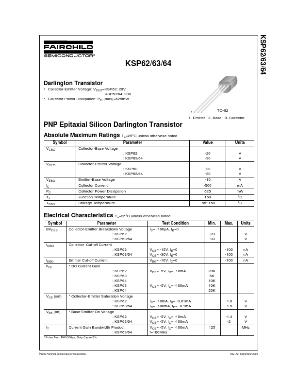 KSP62 Fairchild Semiconductor