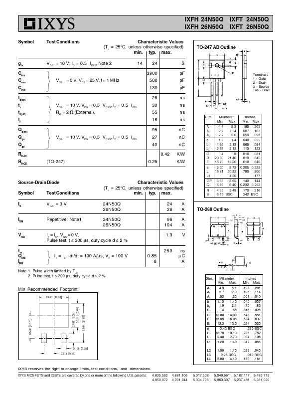 IXFH24N50Q