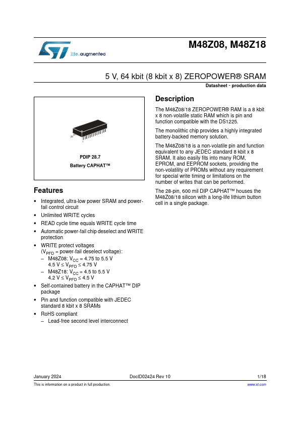 M48Z18 ST Microelectronics