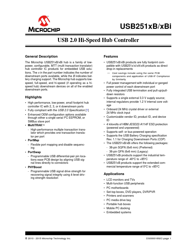 USB2512Bi Microchip