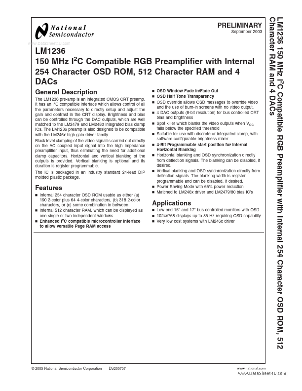 LM1236 National Semiconductor