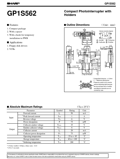 GP1S562 Sharp Electrionic Components