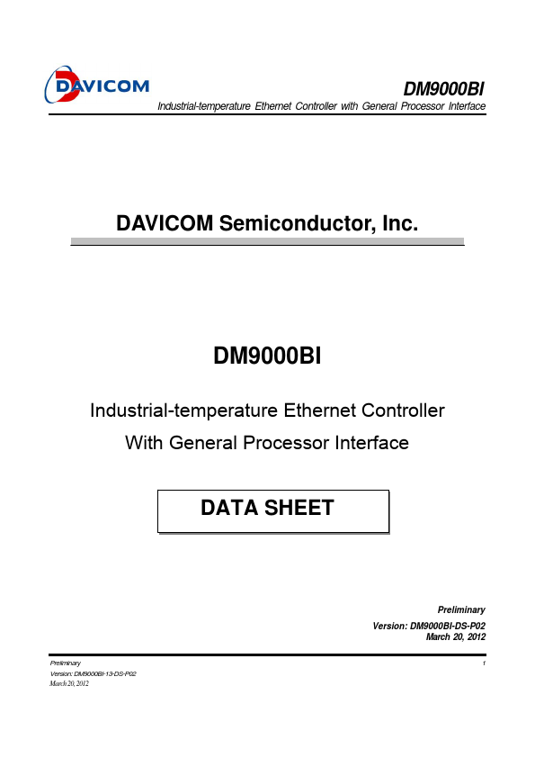 DM9000BI DAVICOM