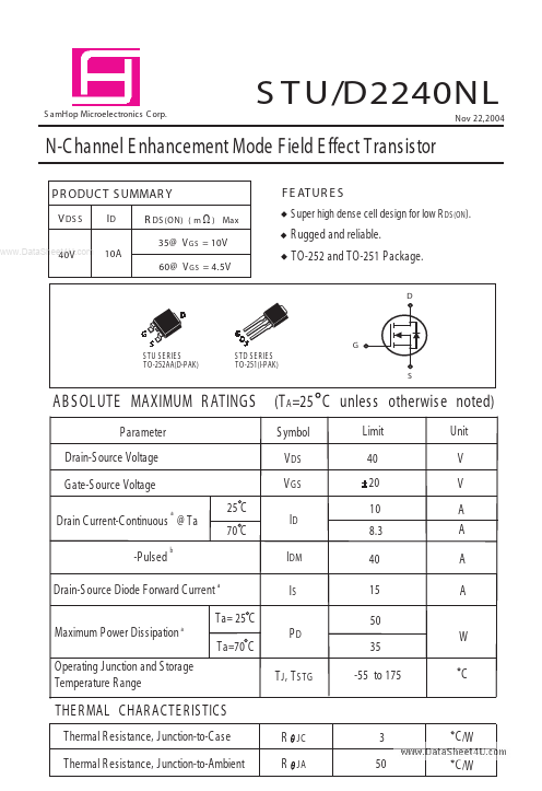 <?=STU2240NL?> डेटा पत्रक पीडीएफ