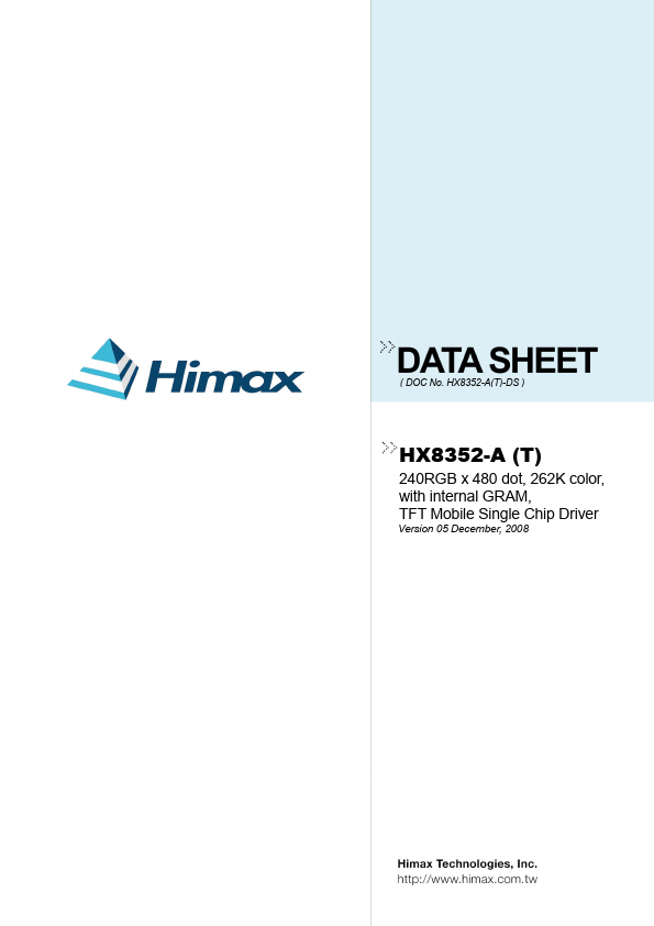 <?=HX8352-A?> डेटा पत्रक पीडीएफ