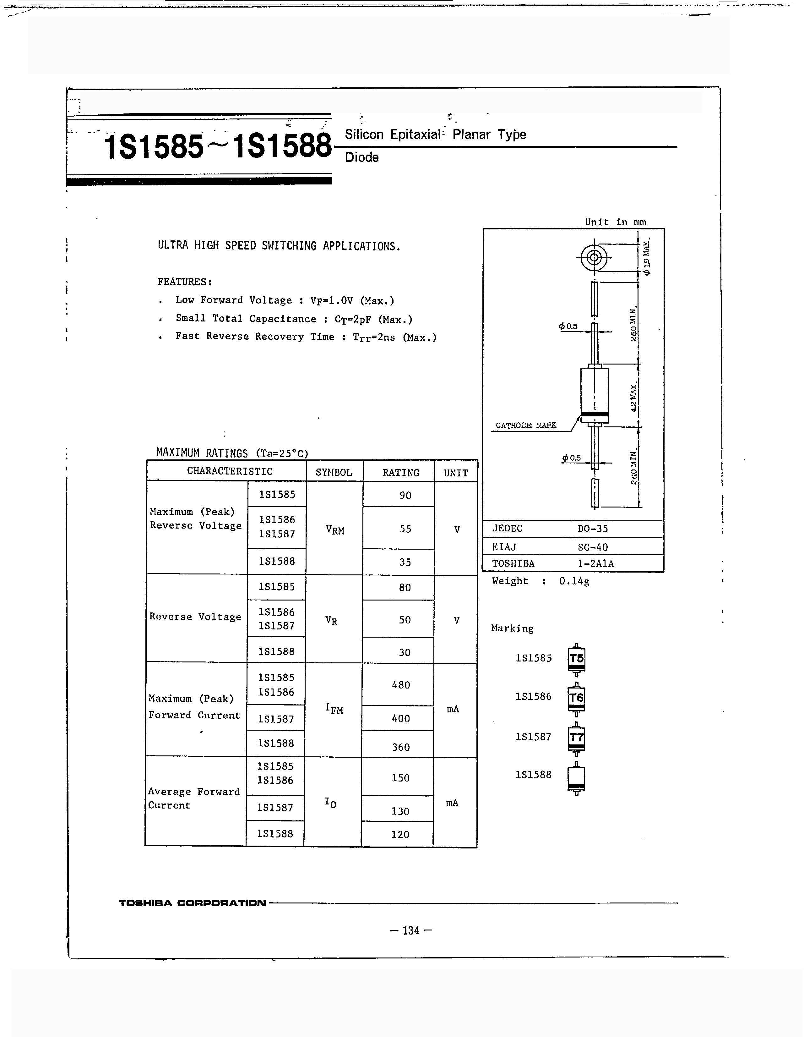 1S1588 Toshiba Semiconductor