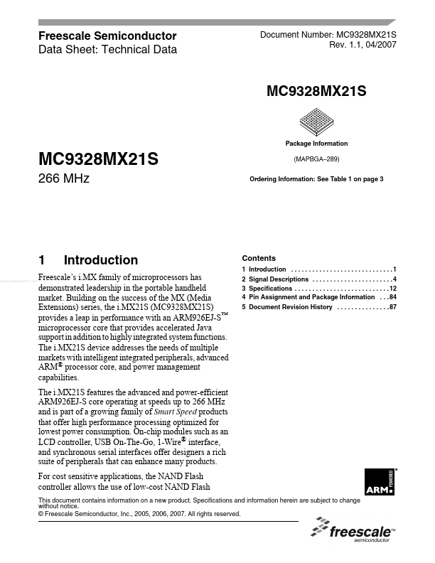 <?=MC9328MX21S?> डेटा पत्रक पीडीएफ