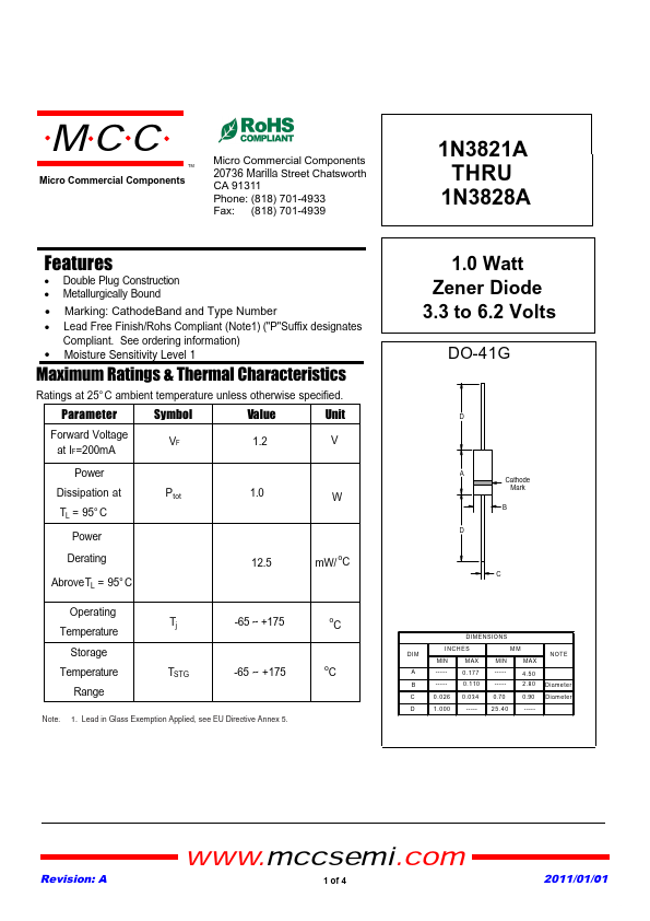 1N3828A MCC