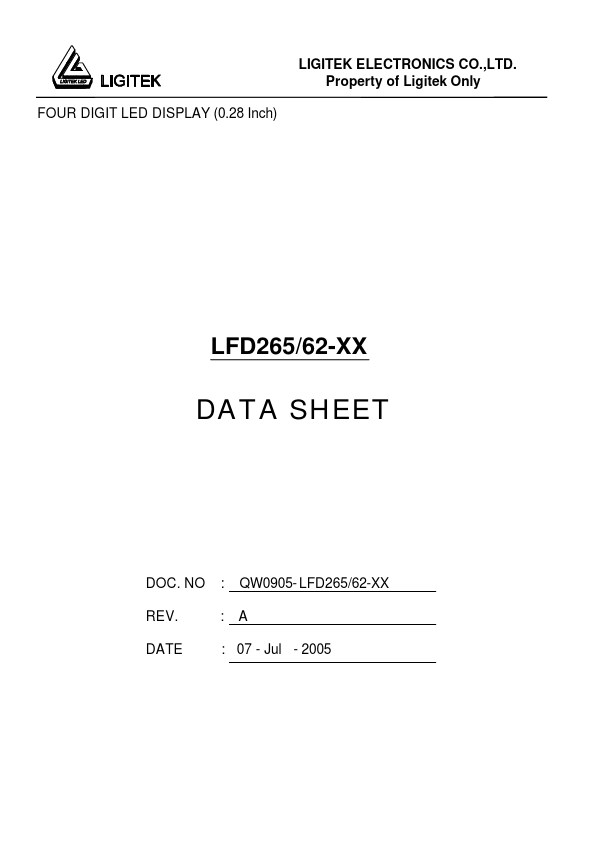 <?=LFD2652-XX?> डेटा पत्रक पीडीएफ