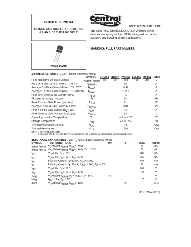 2N5061 Central Semiconductor