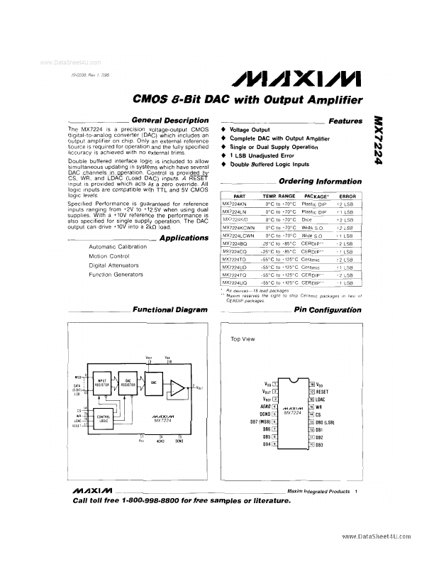 MX7224 Maxim Integrated Products