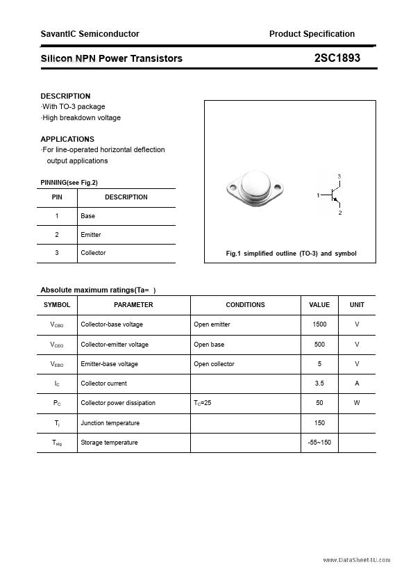 <?=2SC1893?> डेटा पत्रक पीडीएफ