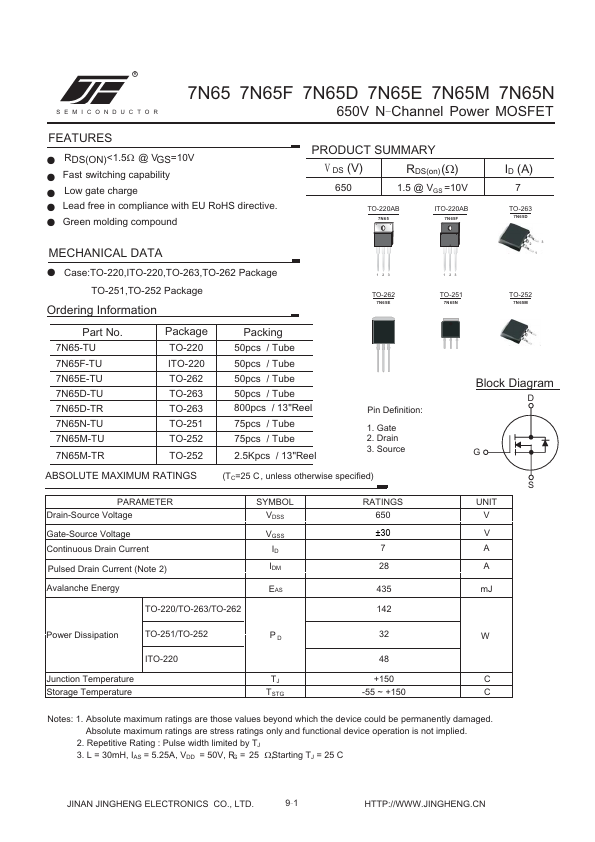 7N65M JINAN JINGHENG