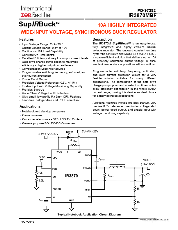 <?=IR3870MBF?> डेटा पत्रक पीडीएफ